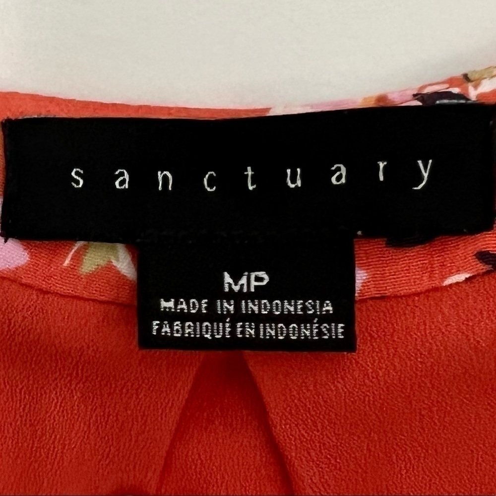 NEW 𝅺Sanctuary Petite Spring Ahead Floral Mini Swing Dress Red - Picture 3 of 3